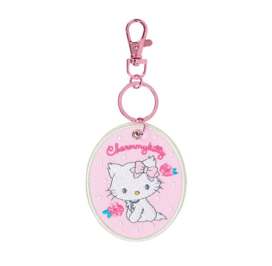 SANRIO CHARMMY KITTY EMBROIDERED PATCH KEYCHAIN
