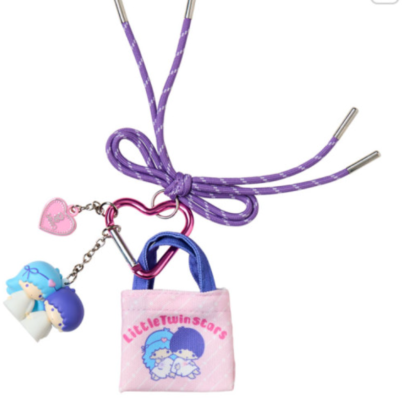 SANRIO ORIGINAL LITTLE TWIN STARS TOTE BAG CARABINER RETRO NOSTALGIA MINIATURE KEYCHAIN BAG CHARM