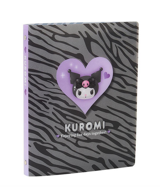 SANRIO ORIGINAL KUROMI B5 26 HOLE BINDER MONOTONE ANIMAL