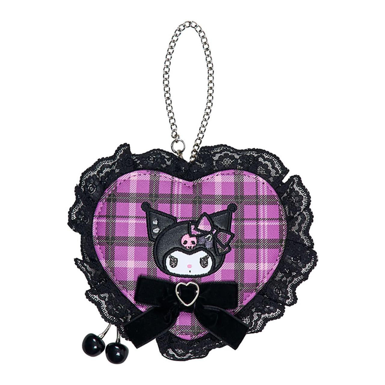 SANRIO ORIGINAL KUROMI MINI POUCH CHARM SWEET ROCK N CHECK