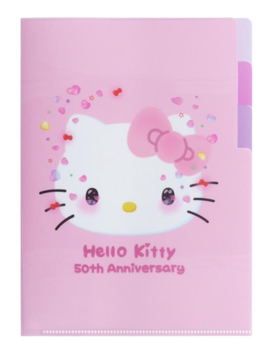 SANRIO ORIGINAL HELLO KITTY A5 FILE 50TH ANNIVERSARY 1996