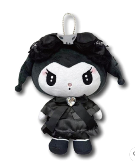 SANRIO ORIGINAL KUROMI BALLCHAIN PLUSH POUCH MELOKURO