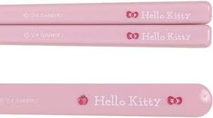 SANRIO JAPAN ORIGINAL HELLO KITTY CHOPSTICK AND SPOON SET WITH CASE