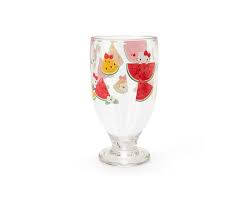 SANRIO JAPAN ORIGINAL HELLO KITTY DRINKING GLASS COLORFUL FRUIT