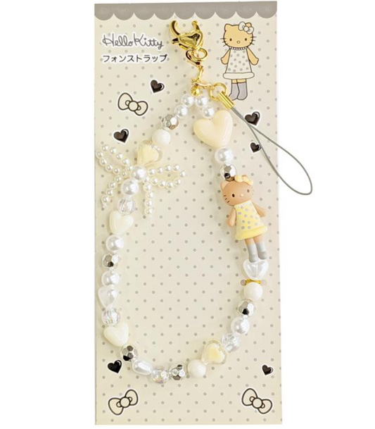 SANRIO ORIGINAL HELLO KITTY PHONE STRAP STYLE UP GRAY