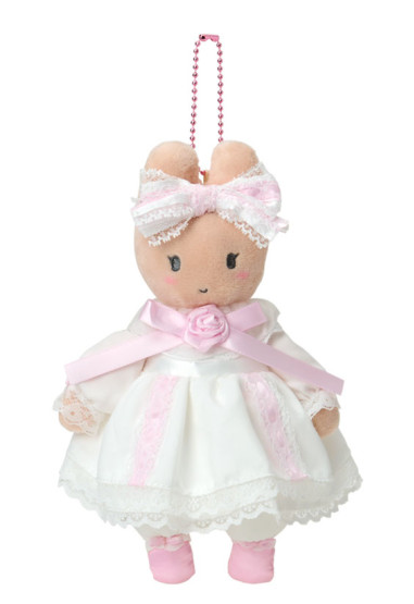 SANRIO ORIGINAL MARRON CREAM MASCOT HOLDER WHITE FRILL