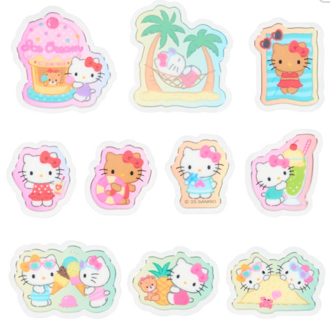 SANRIO ORIGINAL HELLO KITTY STICKER CREAM SODA