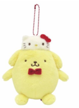 SANRIO POMPOMPURIN MASCOT / PLUSH W BALL CHAIN 50TH ANNIVERSARY