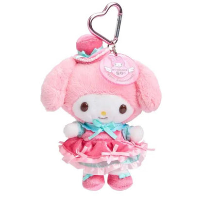 SANRIO MY MELODY 50TH ANNIVERSARY MASCOT HOLDER (PINK AND GREEN TOP HAT)