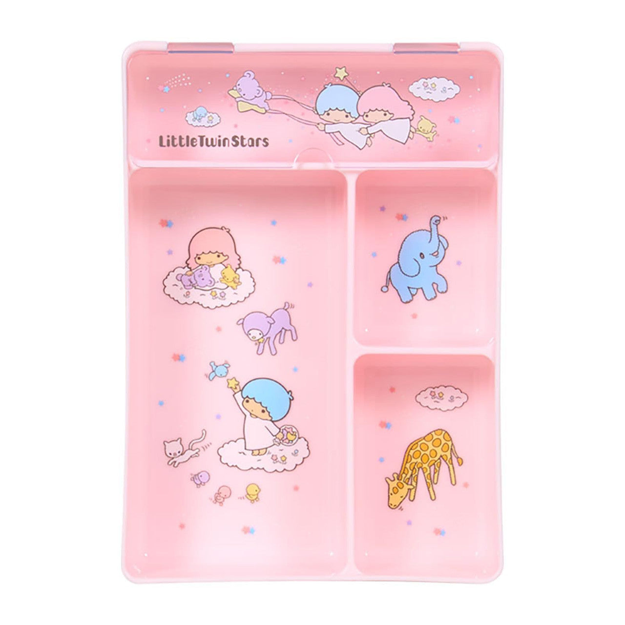 SANRIO ORIGINAL LITTLE TWIN STARS TRAY WITH LID PERSONAL ACCESSORIES FOREVER
