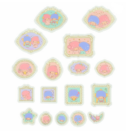 SANRIO ORIGINAL LITTLE TWIN STARS STICKERS SEAL SET FRAME DESIGN