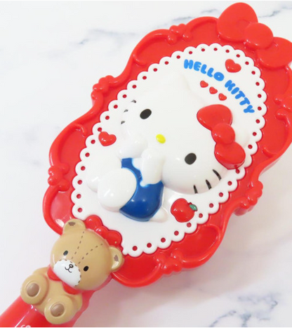 SANRIO JAPAN ORIGINAL HELLO KITTY HAIR BRUSH GLITTER HEART