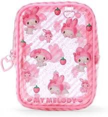 SANRIO JAPAN ORIGINAL MY MELODY CLEAR POUCH CLEAR AND PLUMP 3D