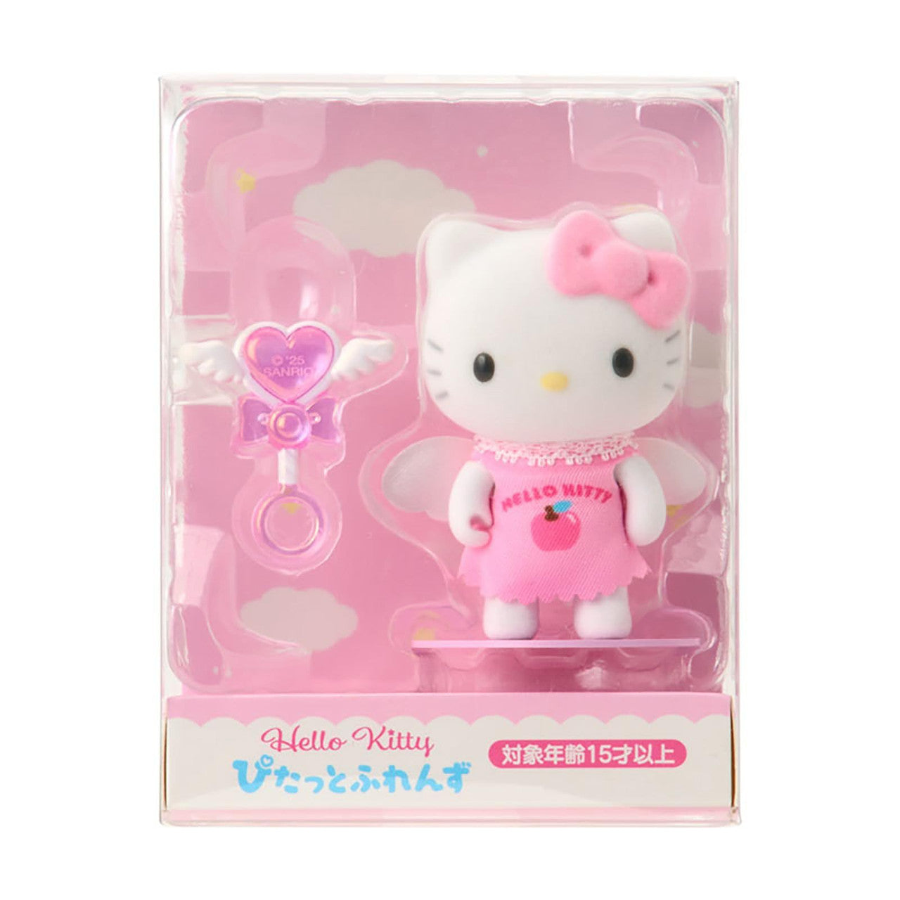 SANRIO ORIGINAL HELLO KITTY FLOCKED DOLL ANGEL PITTATO FRIENDS MINI