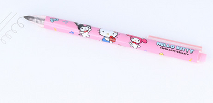 SANRIO ORIGINAL HELLO KITTY 50TH ANNIVERSARY METACIL LIGHT KNOCK PENCIL MY MELODY KUROMI