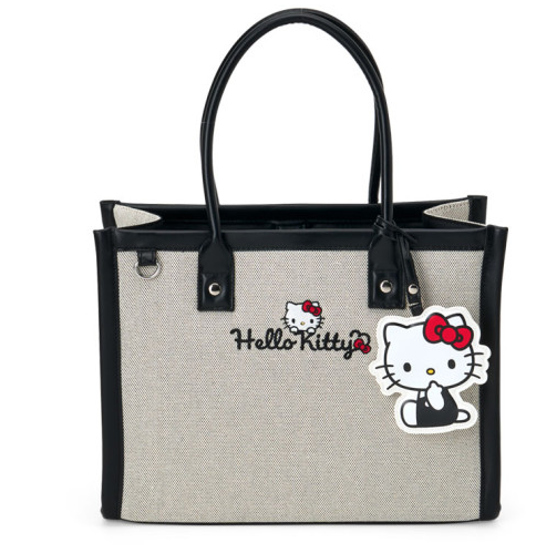 SANRIO ORIGINAL HELLO KITTY SQUARE TOTE BAG WITH CHARM