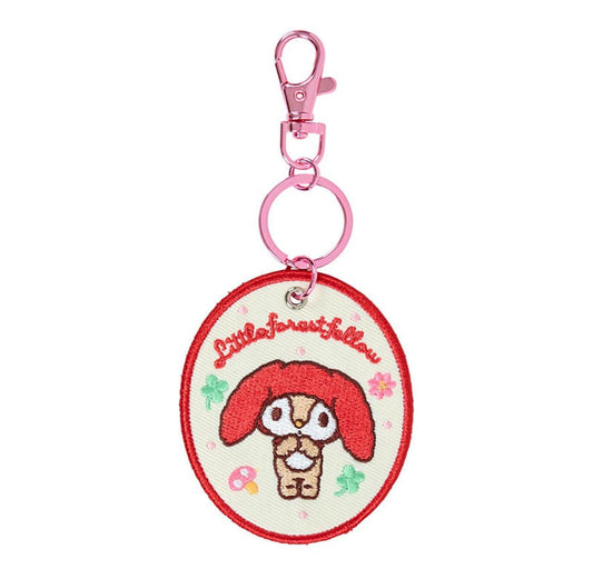 SANRIO LITTLE FOREST FELLOW EMBROIDERED PATCH KEYCHAIN