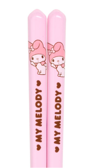 SANRIO ORIGINAL  MY MELODY WOODEN CHOPSTICKS COLORFULLY