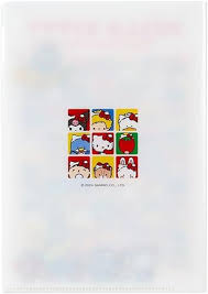 SANRIO JAPAN ORIGINAL CHARACTERS STICKER WITH A5 FILE PAPER HELLO EVERYONE