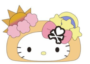 SANRIO ORIGINAL HELLO KITTY TOKODOKI ROUND FACE PLUSH SUN & MOON