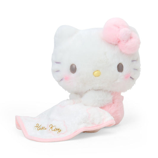 SANRIO ORIGINAL HELLO KITTY PLUSH TOY SLEEPING ON WHITE FLUFFY CLOUD
