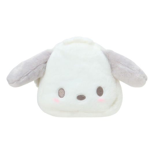 SANRIO ORIGINAL POCHACCO FACE SHAPED POUCH SLEEPING ON WHITE FLUFFY CLOUD