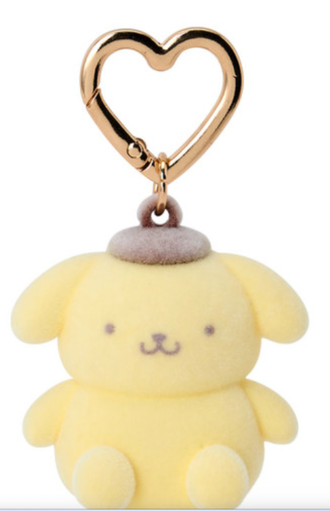SANRIO ORIGINAL POMPOMPURIN (MINI 55TH ANNIVERSARY) FLOCKED MASCOT HOLDER BAG CHARM