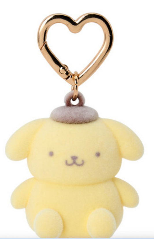 SANRIO ORIGINAL POMPOMPURIN (MINI 55TH ANNIVERSARY) FLOCKED MASCOT HOLDER BAG CHARM