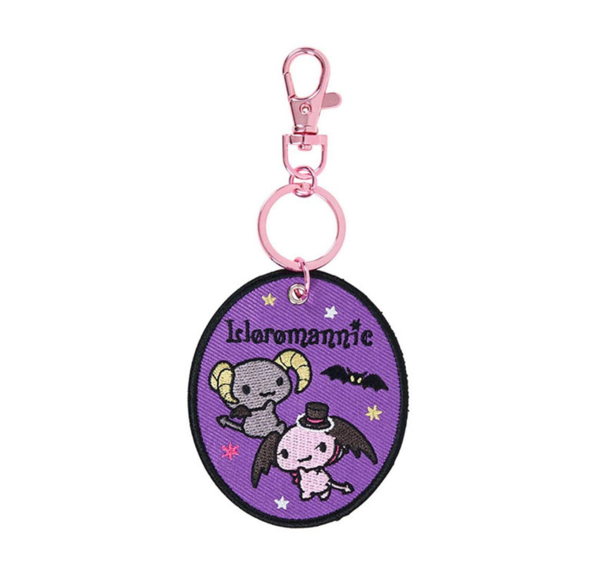 SANRIO LLOROMANNIC EMBROIDERED PATCH KEYCHAIN