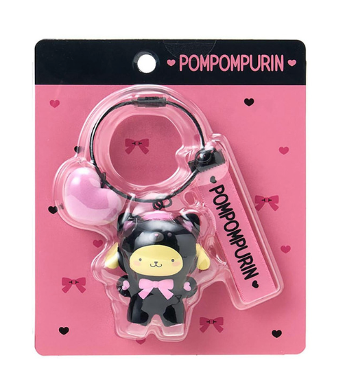 SANRIO ORIGINAL POMPOMPURIN KEYCHAIN BLACK ANIMALS