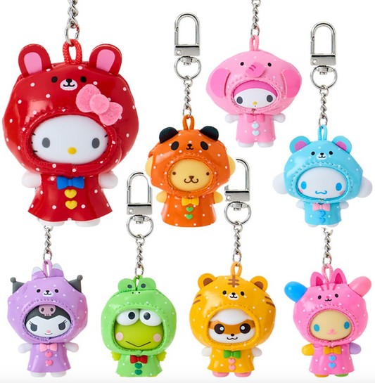 SANRIO ORIGINAL CHARACTERS MASCOT CHARM KEYCHAIN BLIND BOX (CHIBITTO VOL.4 RAINCOAT)