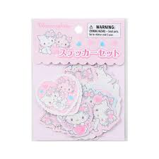 SANRIO ORIGINAL CHARMMY KITTY FLUFFY HEART STICKER SET