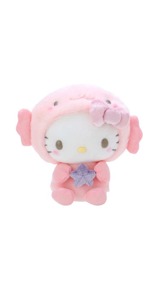 SANRIO ORIGINAL  HELLO KITTY AQUATIC CREATURES AXOLOTL PLUSH KT