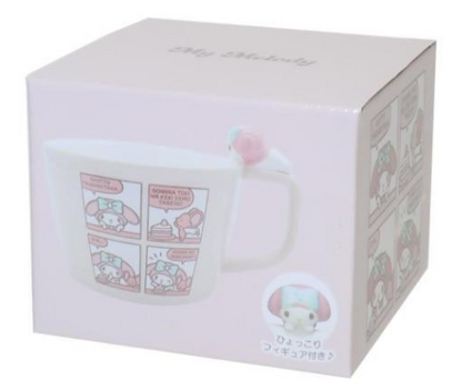 SANRIO ORIGINAL MY MELODY MUG WITH NOKKARI FIGURE COMICS