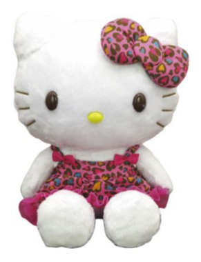 SANRIO HELLO KITTY 10 INCHES PINK LEOPARD DRESS