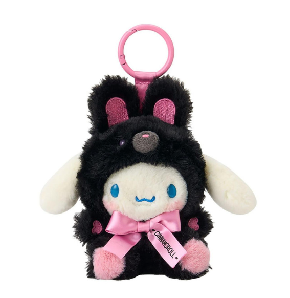 SANRIO ORIGINAL CINNAMOROLL MASCOT HOLDER WITH CARABINER BLACK ANIMALS