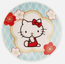 SANRIO HELLO KITTY SMALL PLATE PLUM FLOWER