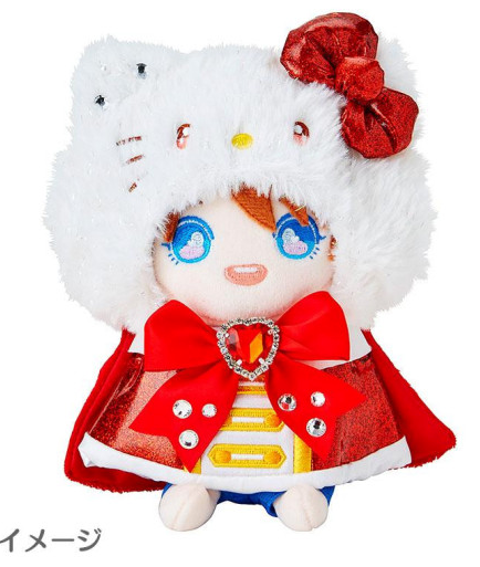 SANRIO ORIGINAL HELLO KITTY PLUSH COSTUMER ENJOY IDOL SPARKLE