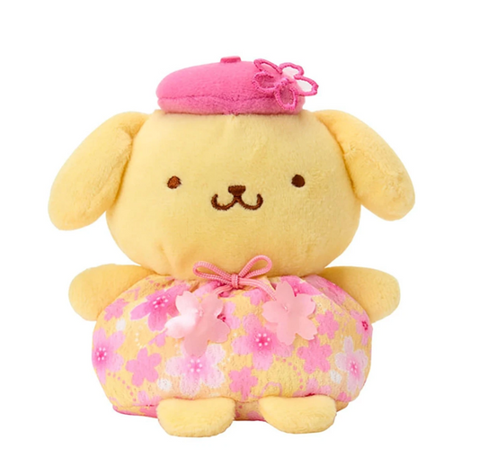 SANRIO ORIGINAL POMPOMPURIN BEAN BAG PLUSH SAKURA CHERRY BLOSSOM FLOWER
