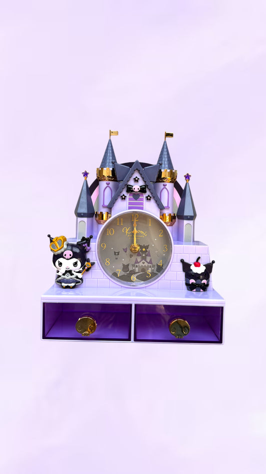 SANRIO ORIGINAL 2025 KUROMI KUJI #1 DESK CLOCK W/ ORGANIZER