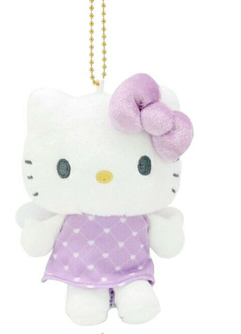 SANRIO ORIGINAL HELLO KITTY MASCOT CHARM / PLUSH ANGEL PURPLE 2025