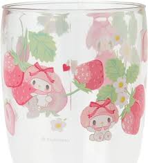 SANRIO JAPAN ORIGINAL MY MELODY DRINKING GLASS COLORFUL FRUIT