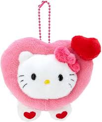 SANRIO JAPAN ORIGINAL HELLO KITTY COLORFUL HEART MASCOT / PLUSH