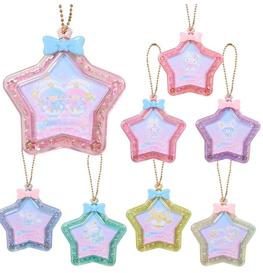 SANRIO ORIGINAL CHARACTERS MINI PHOTO FRAME KEYCHAIN BLIND BOX SPARKLING WINTER