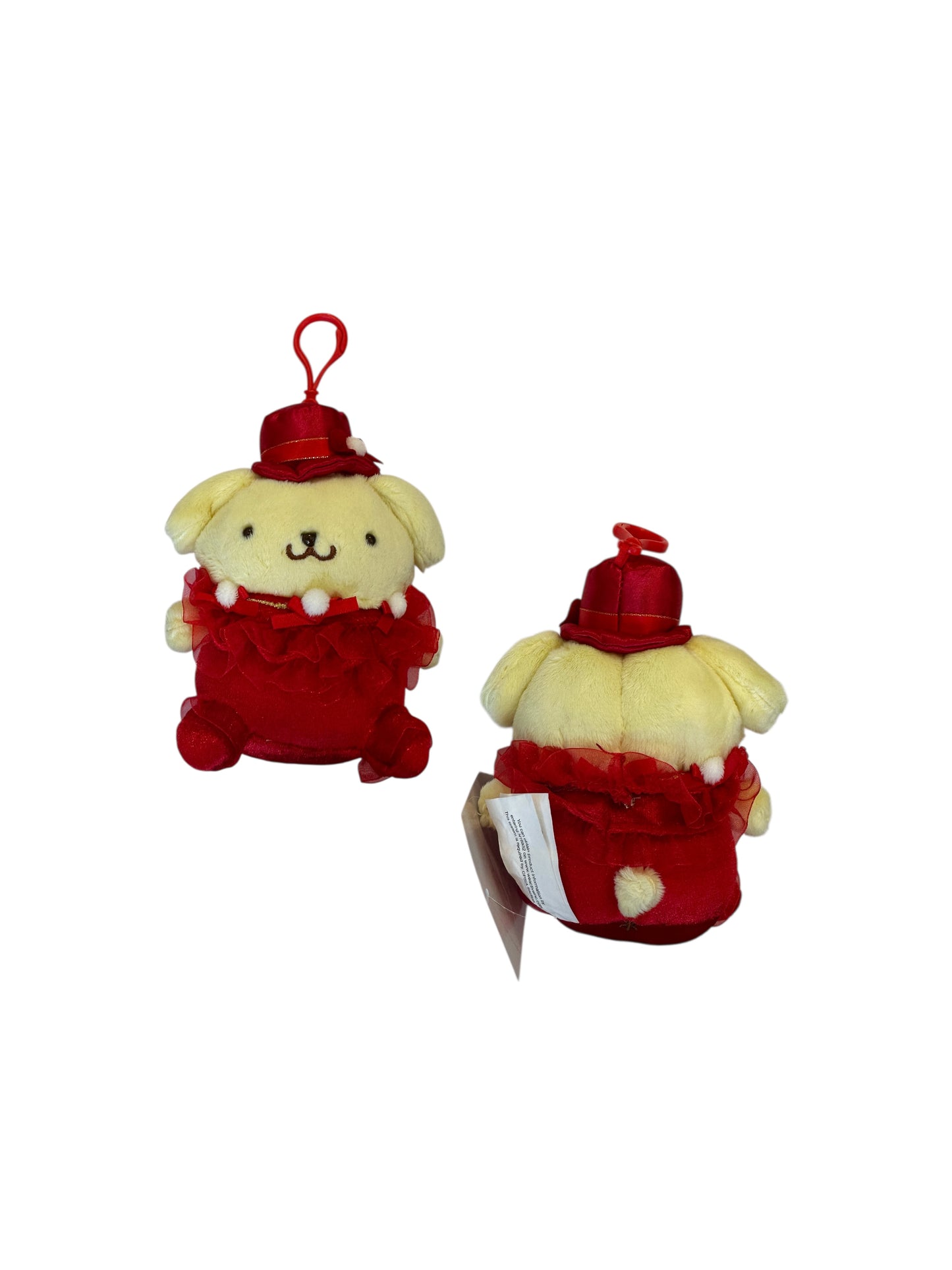 SANRIO POMPOMPURIN CHRISTMAS DRESS CLIP ON MASCOT / PLUSH