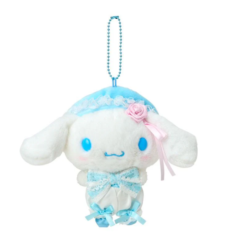 SANRIO ORIGINAL CINNAMOROLL MASCOT HOLDER WHITE FRILL