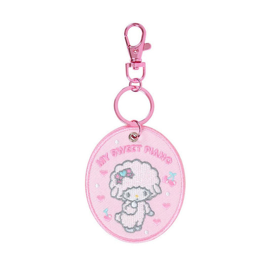 SANRIO MY SWEET PIANO EMBROIDERED PATCH KEYCHAIN