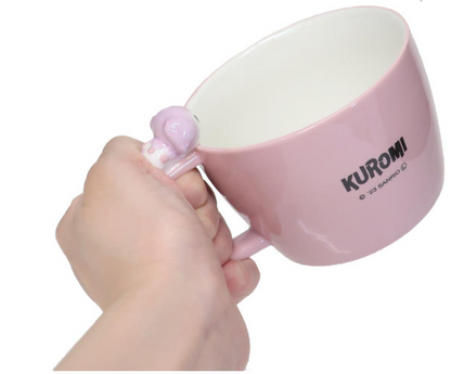 SANRIO ORIGINAL KUROMI MUG WITH NOKKARI FIGURE COMICS