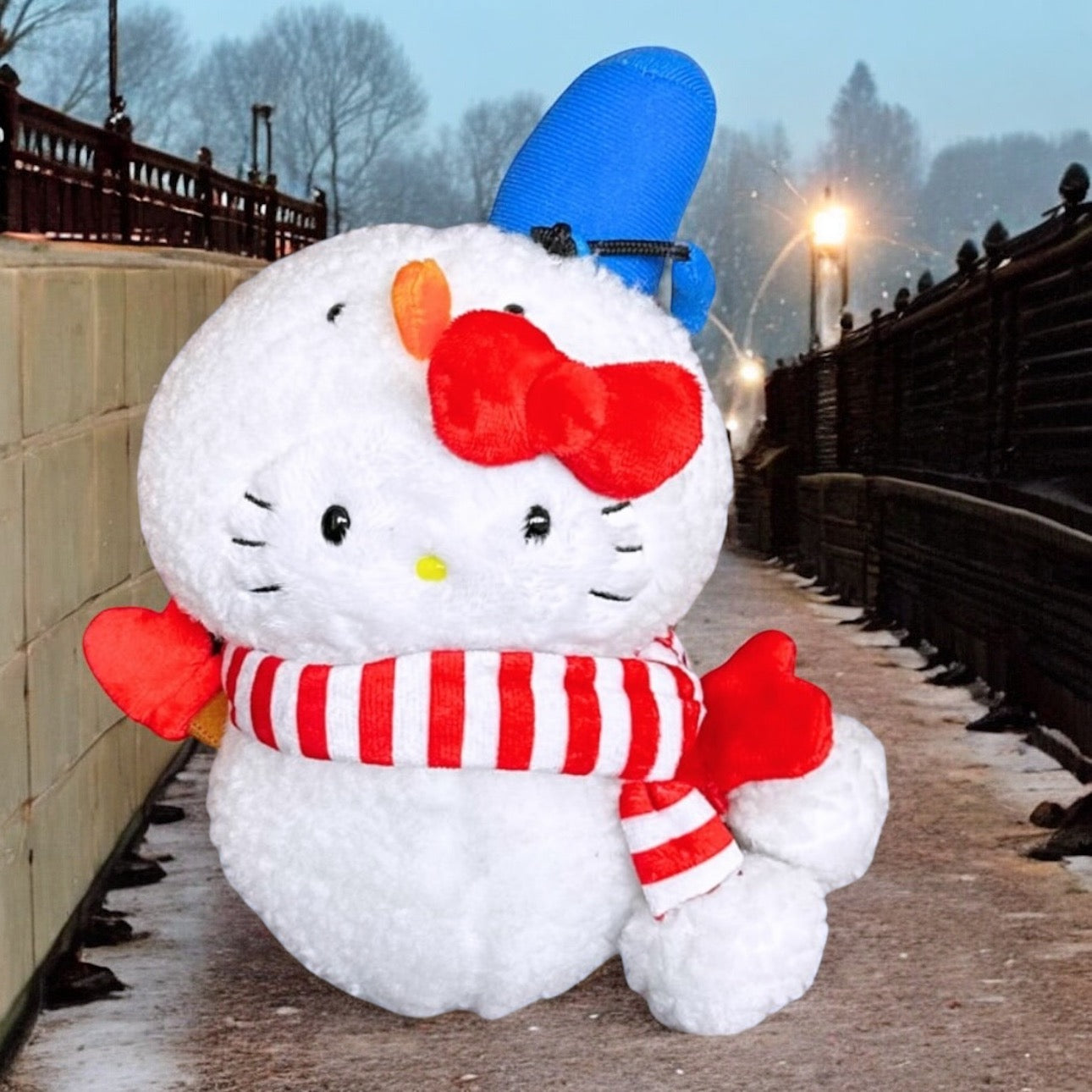 SANRIOL HELLO KITTY SNOWMAN 24 INCHES PLUSH