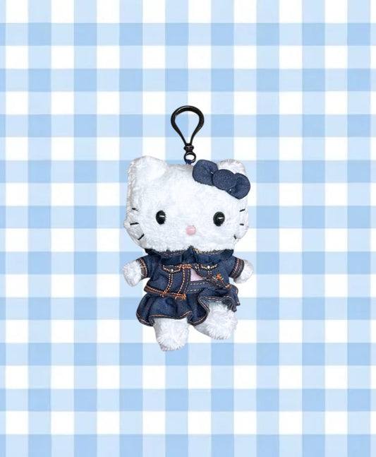 SANRIO HELLO KITTY MASCOT CLIPP-ON DENIM FASHION